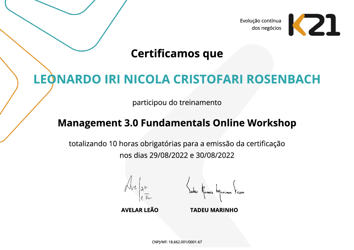 Certificado K21